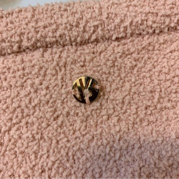 BuffBunny Collection Loop Yarn Crop Top Sweater Desert Rose Pink Size Medium - Picture 8 of 14